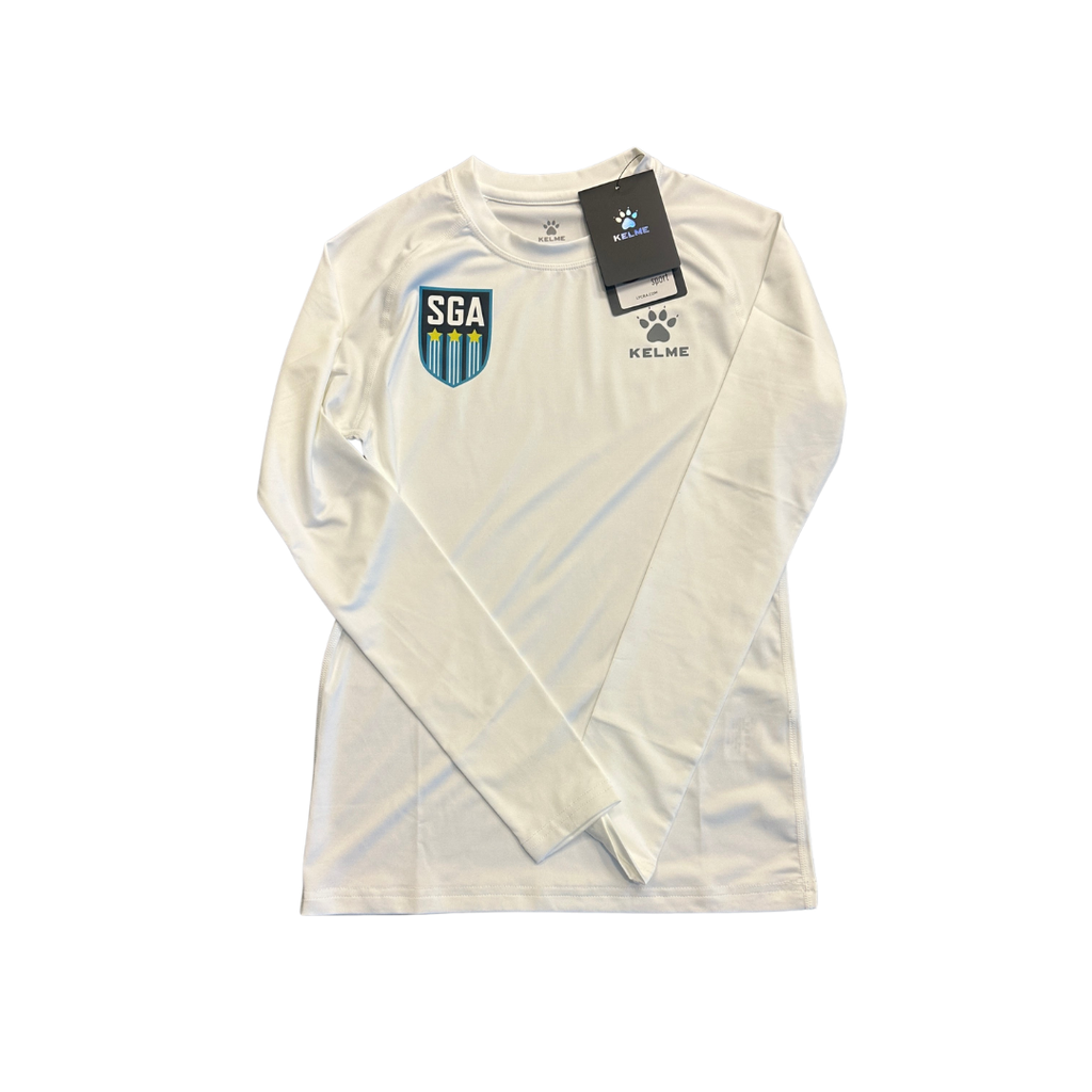 YOUTH White LONG SLEEVED Training Top
