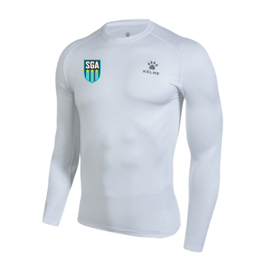 YOUTH White LONG SLEEVED Training Top