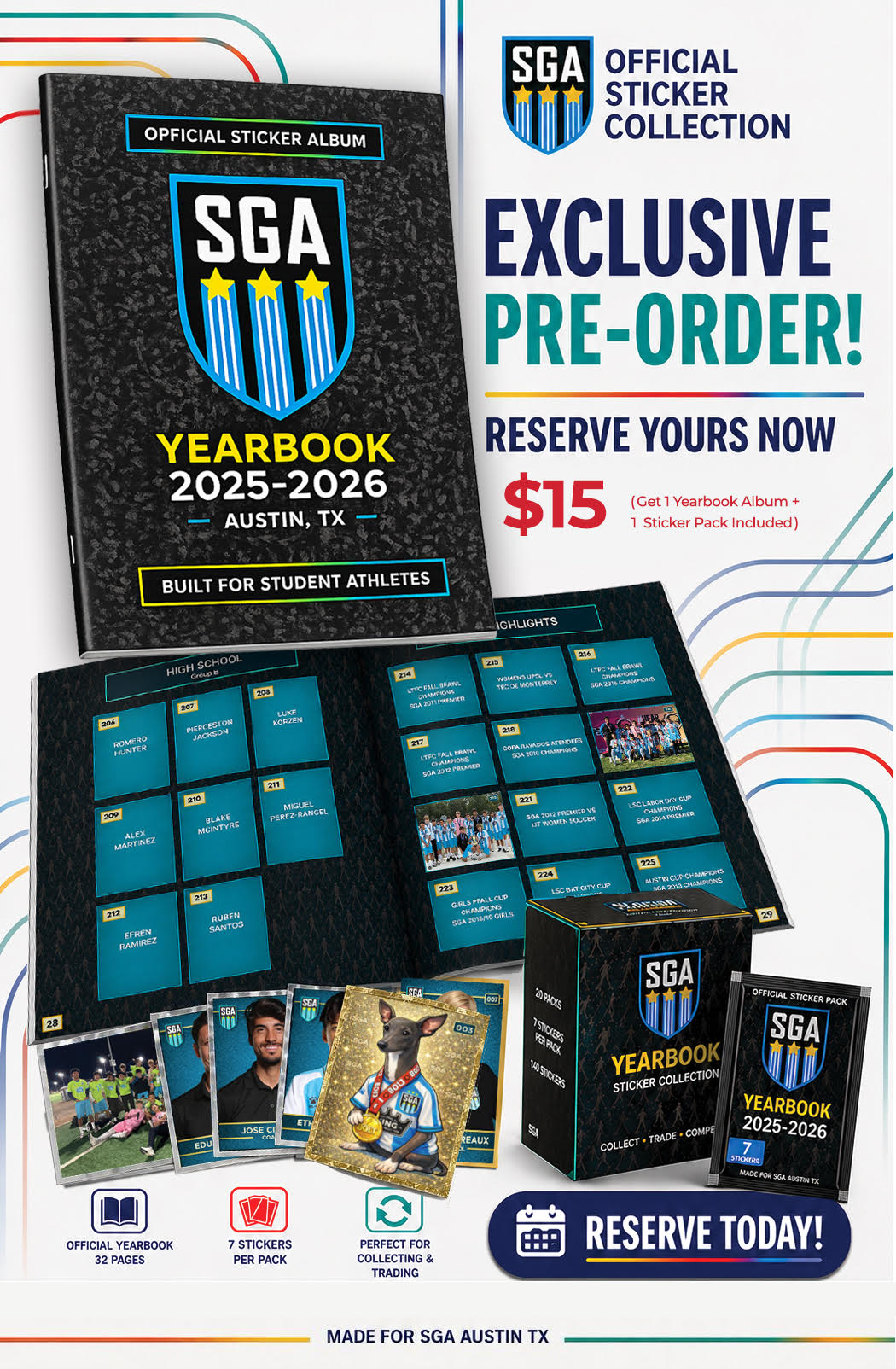 SGA YEARBOOK: ALBUM + STICKER PACK! Now in stock!